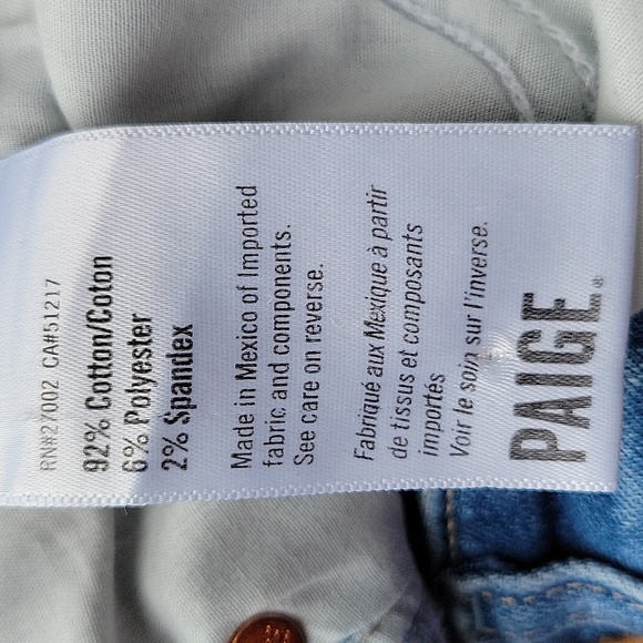Paige Verdugo Ankle Jeans Wash Rugged Fray Hem Med. Wash Size 28 - Picture 14 of 16